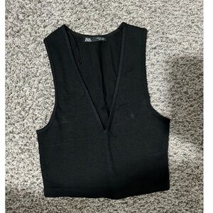 v neck crop top